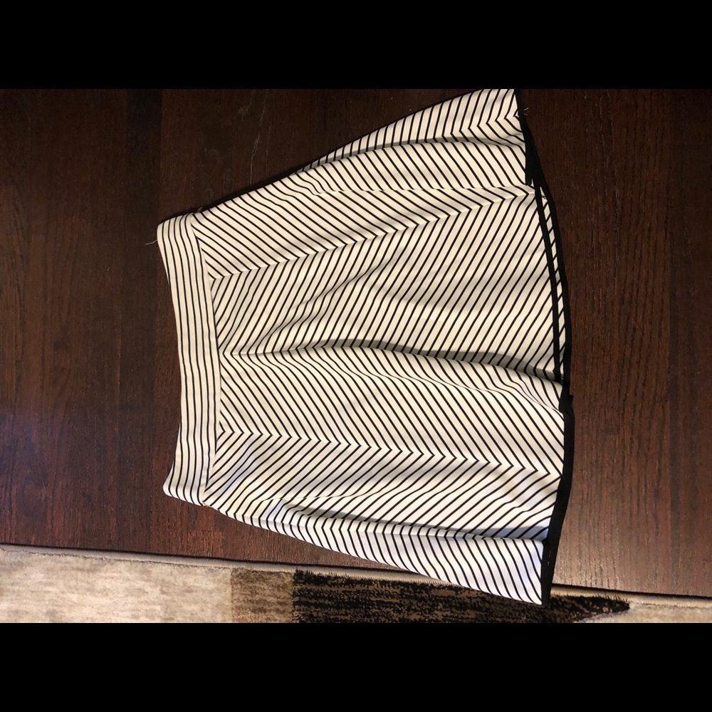White and black skirt